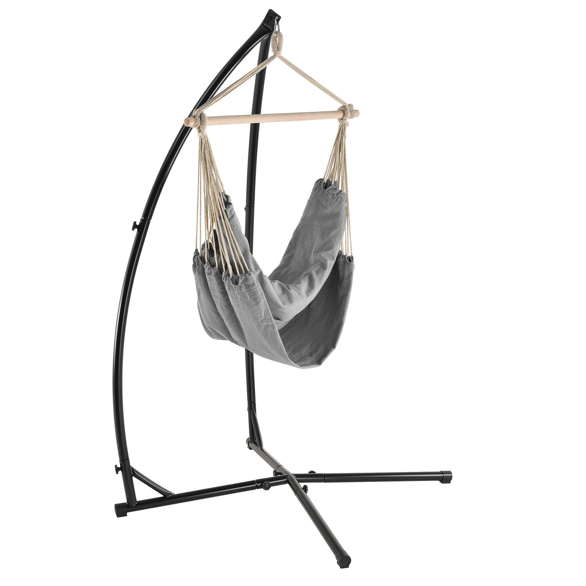HÄNGESESSEL Chieti - Grau, Textil (110/205/110cm) - casa.pro