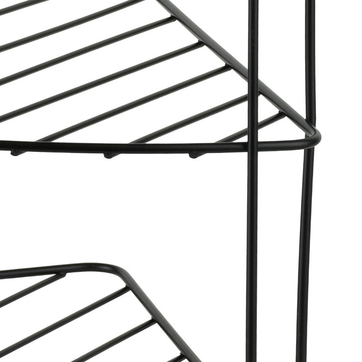 ROHOVÁ POLICE Modern Kitchen, kov, černá, 22,5 x 22,5 x 21,5 cm - černá, kov (23/22/23cm) - Mondex