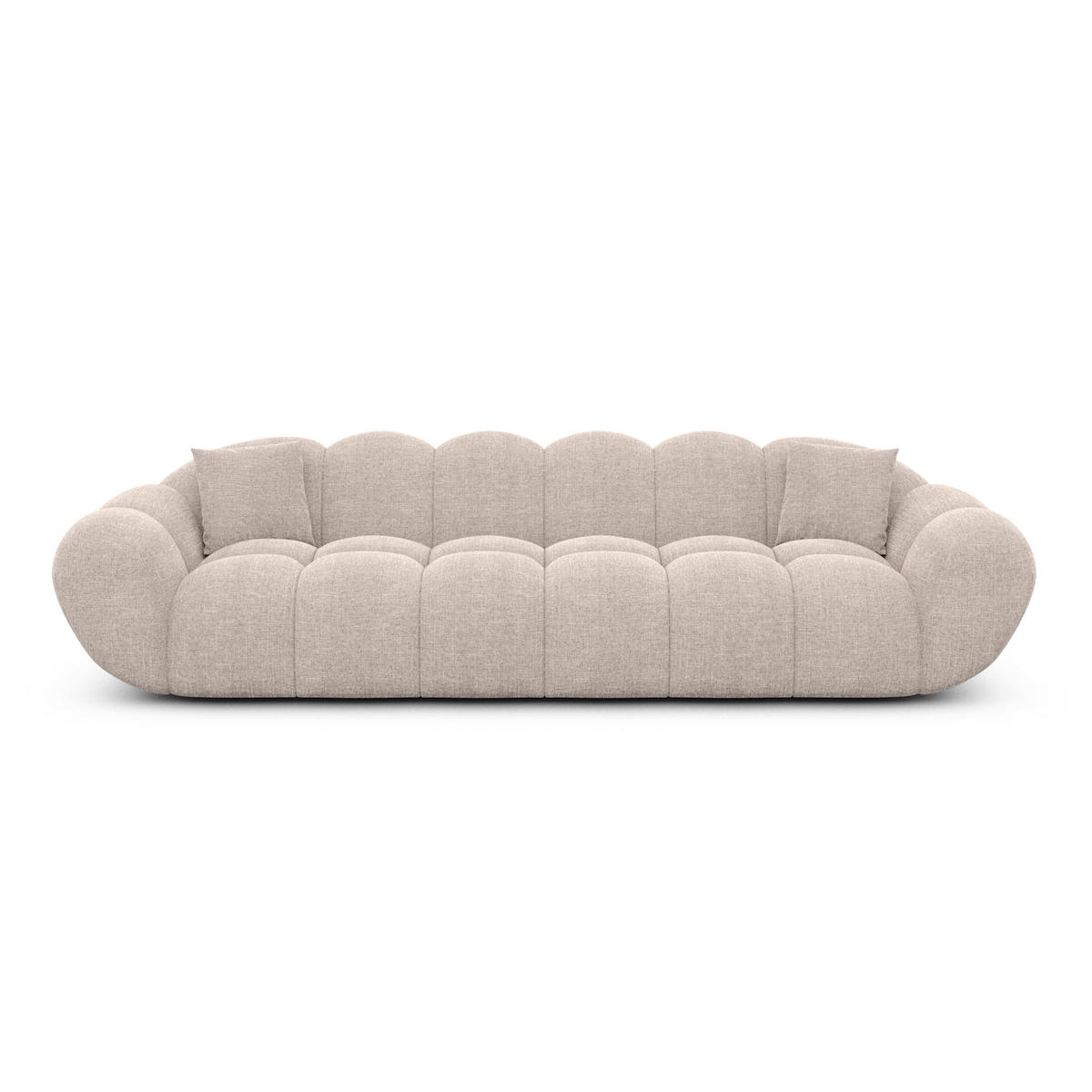 4-SITZER-SOFA Liva Beige Strukturstoff - Beige, Textil (265/70/93cm) - VAROYAL