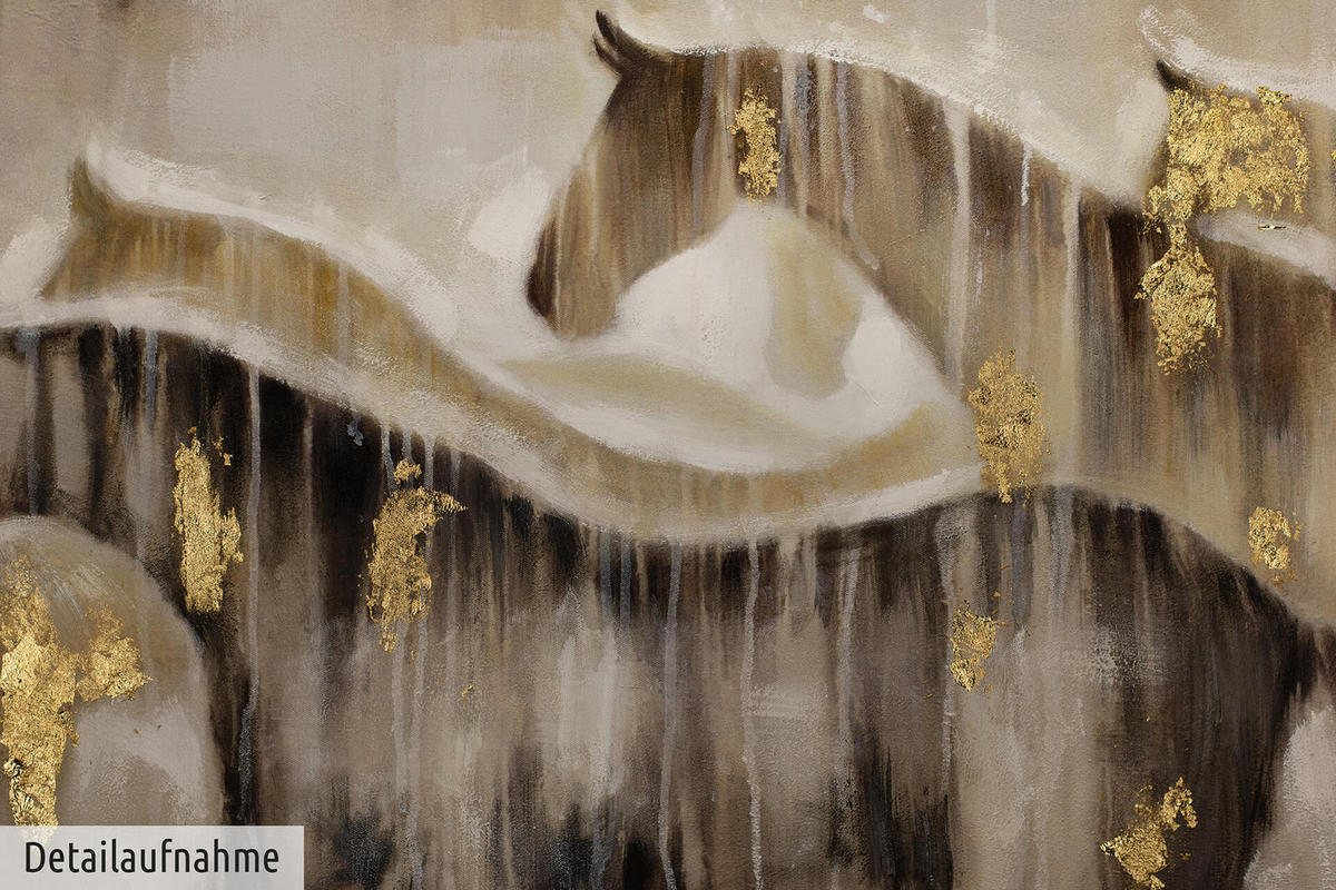 ACRYLBILD HANDGEMALT 120/60 cm - Beige/Braun, Holz/Textil (1.78/60cm) - KUNSTLOFT