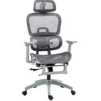 BÜROSTUHL ergonomisch verstellbar 66 x 64 x 114-122 cm Grau - Grau, Kunststoff (64/122/66cm) - Meubliv