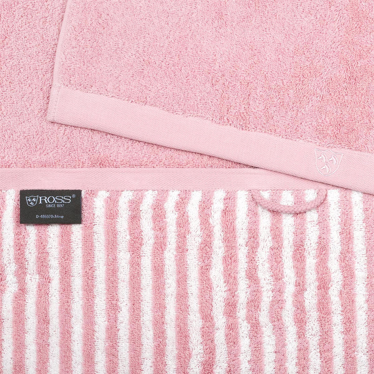 FROTTIERSET Doubleface Stripes 4-teilig - Rosa, Textil (50/100cm) - Ross
