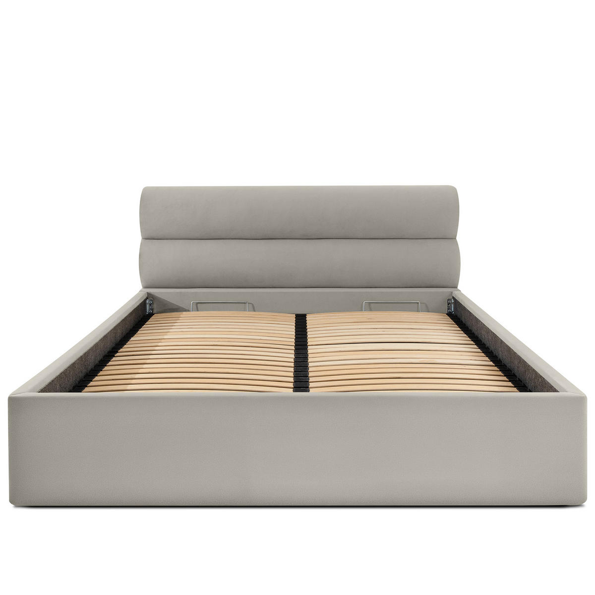 POLSTERBETT LUNEO - Creme/Schwarz, Holz/Holzwerkstoff (202/204cm) - KONSIMO®