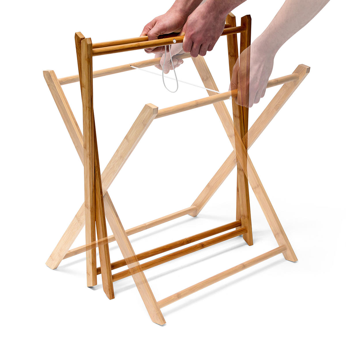 TABLETTTISCH - Hellbraun, Holz (55/35/63.5cm) - Relaxdays