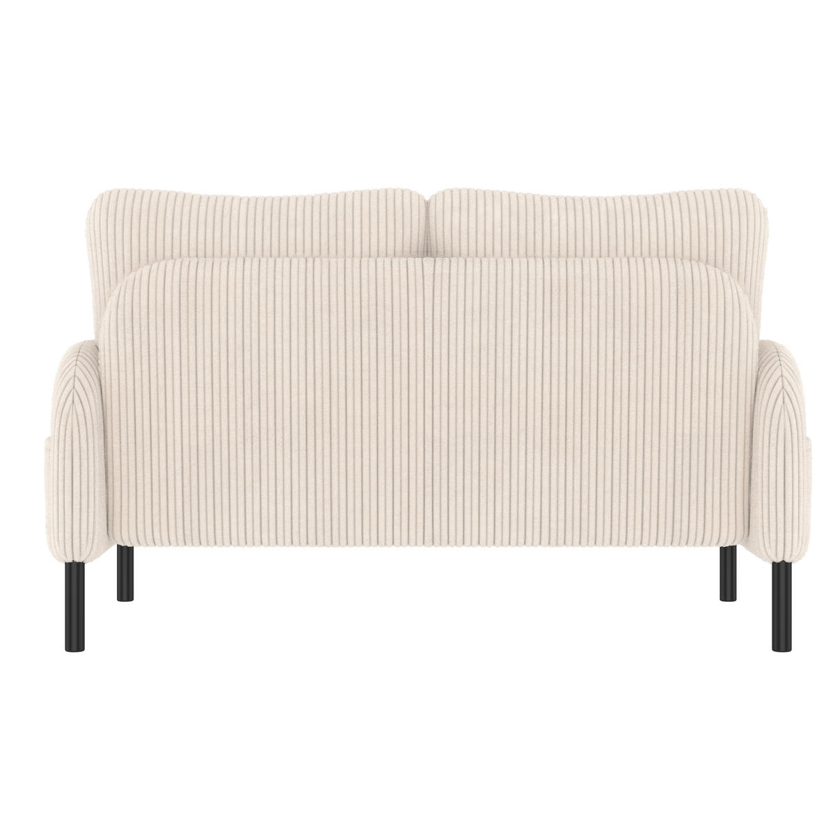 2-SITZER SOFA Cord Beige mit Seitentasche - Beige, Textil/Metall (120/79/75cm) - WISHDOR