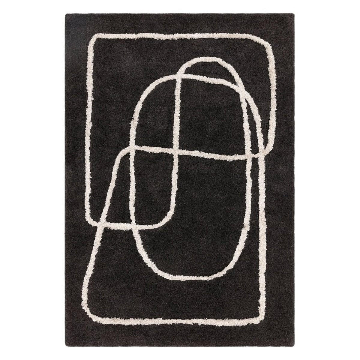 Novatrend Teppich Schwarz 160x230 cm