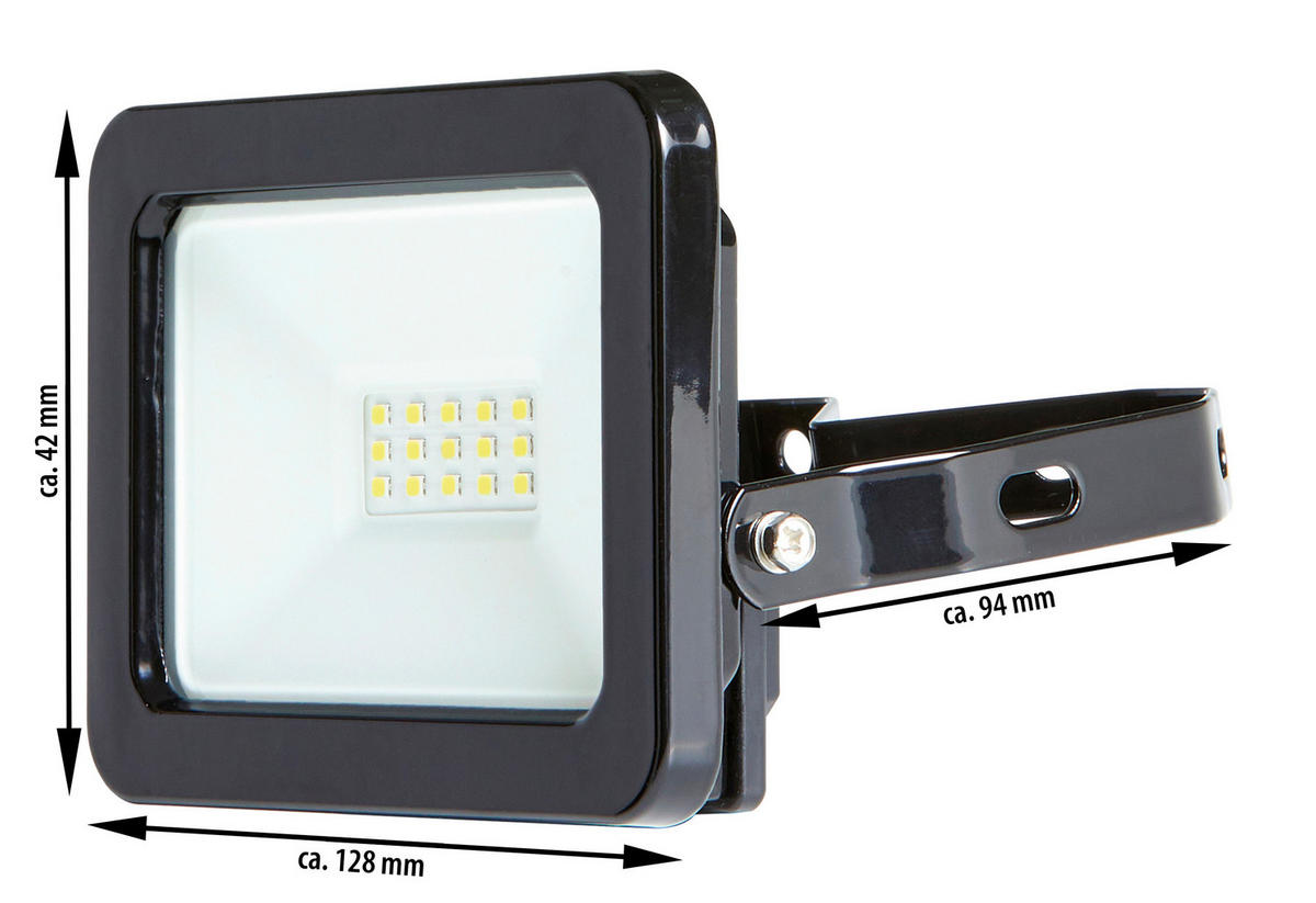 LED-STRAHLER - 15W mit 1500 Lumen, IP65 wasserdicht für Außenbereich, Schwarz, 2er-Set - Schwarz, Metall (12.9/9.3/4.2cm) - Northpoint