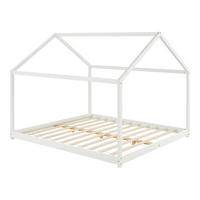 HAUSBETT Cerro - Weiß, Holz (160/200cm) - [en.casa]