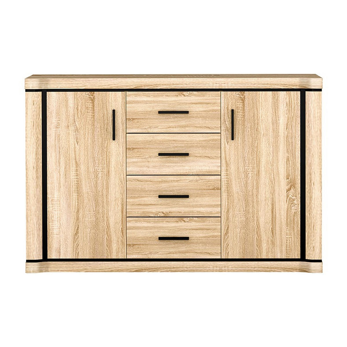 KOMMODE Dallas D-5 137 x 91 x 43,5 cm Eiche Sonoma - Sonoma Eiche, Holzwerkstoff/Kunststoff (137/91/43.5cm) - Koseto