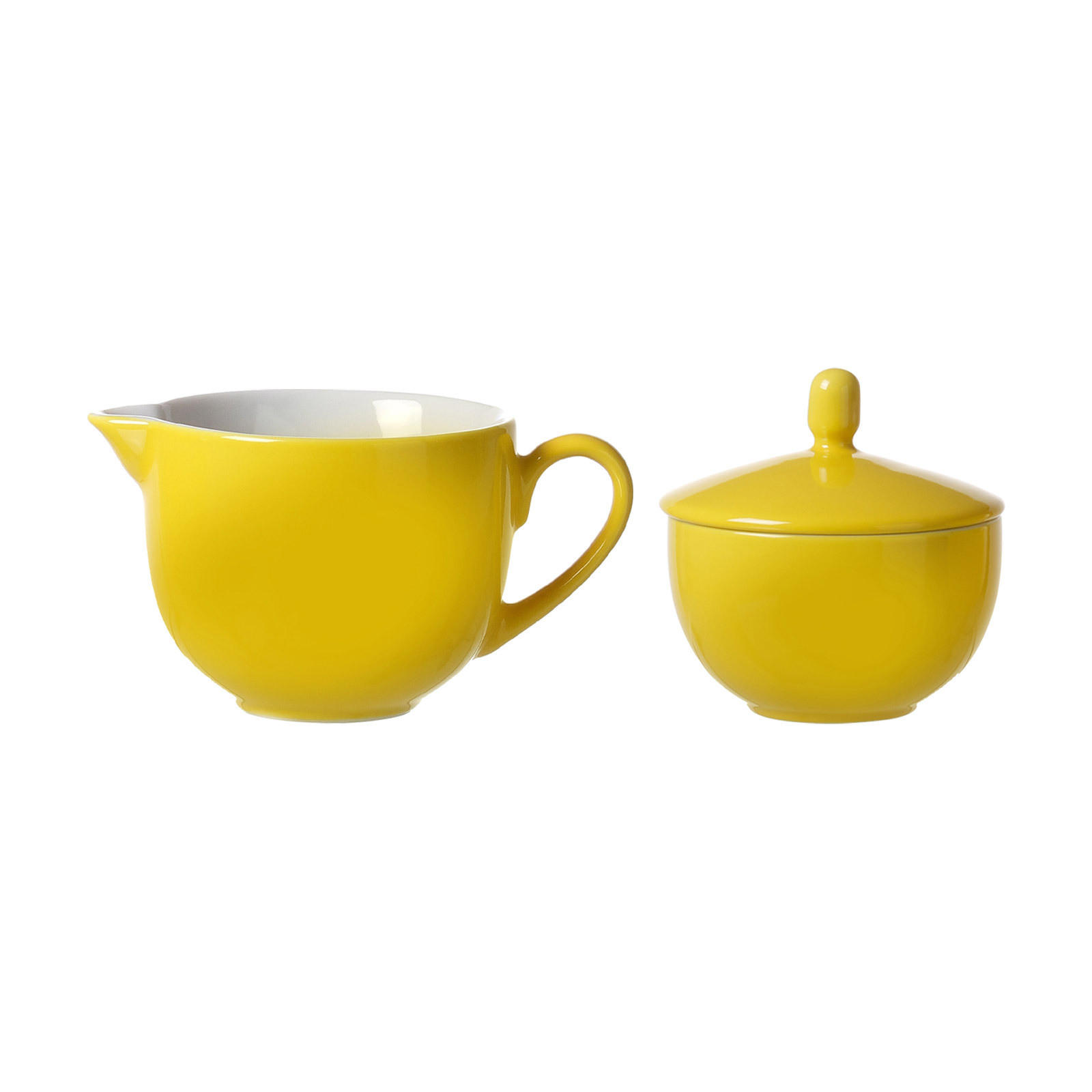 MILCHKÄNNCHEN & ZUCKERDOSE Doppio Gelb - Gelb, Keramik (1/1cm) - Ritzenhoff Breker