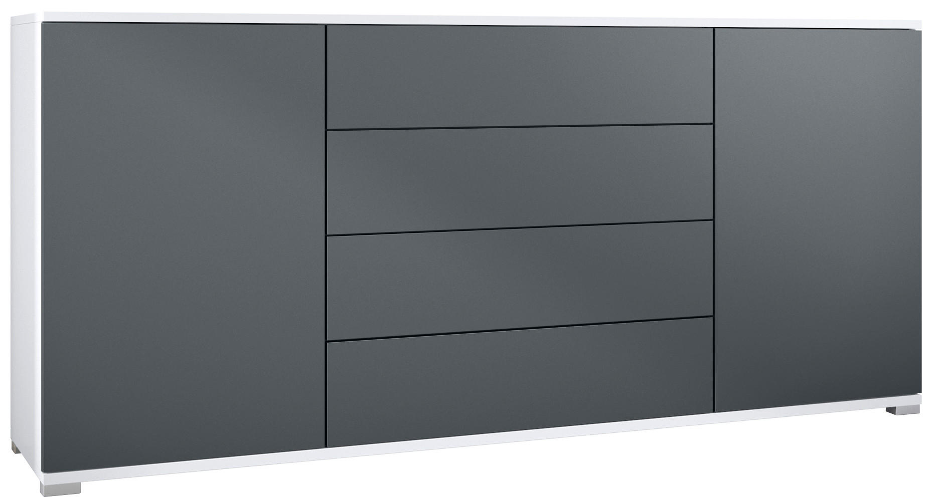 Vladon Sideboard Anthrazit 166.5x75.5x35 cm