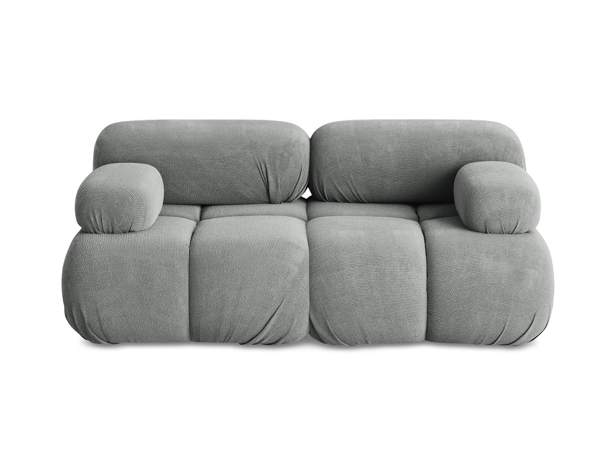 2-SITZER-SOFA Chenille Stoff Grau - Blau/Schwarz, Kunststoff/Textil (190/70/96cm) - Makamii