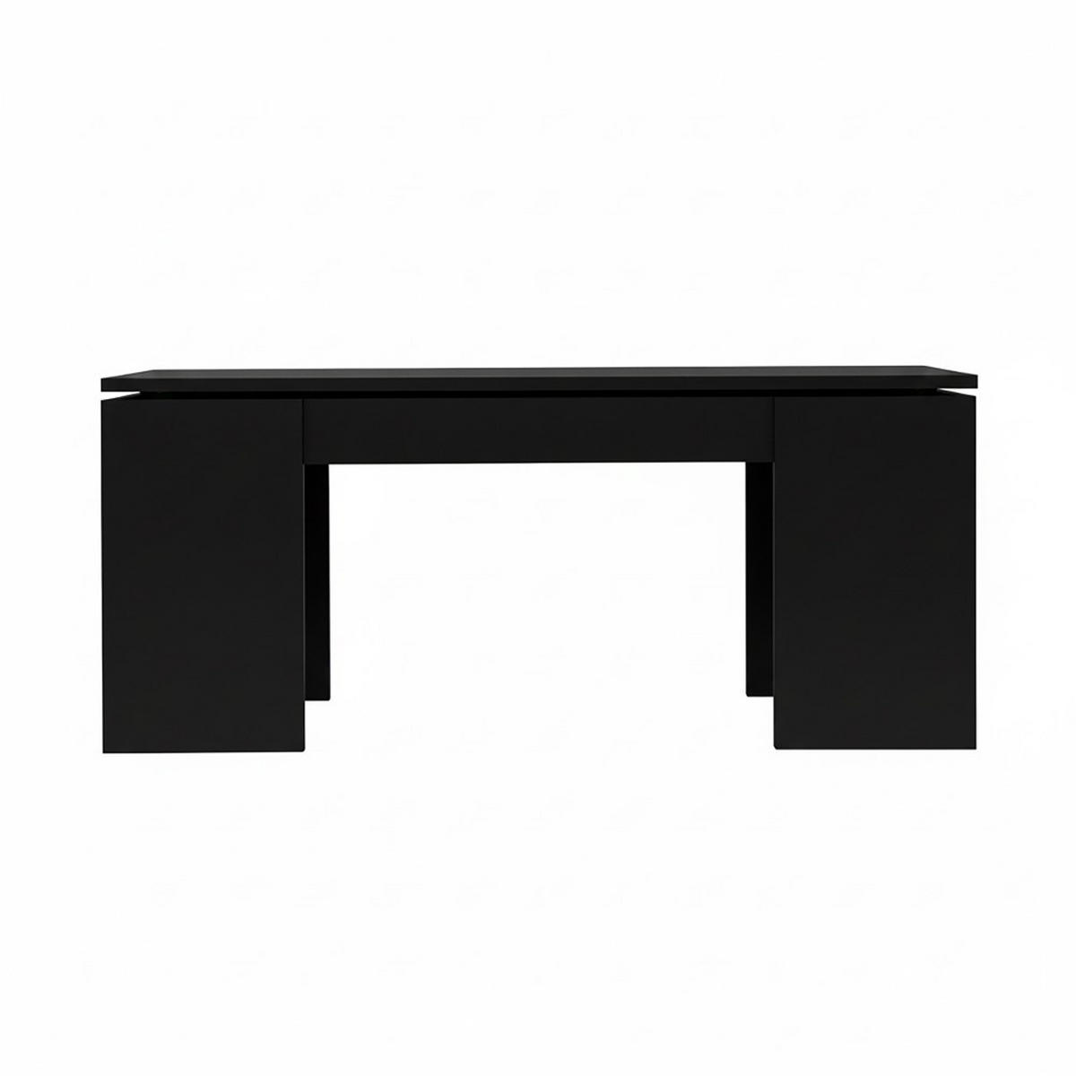 COUCHTISCH NEWTON / 100x50cm - Schwartz - Schwarz, Holzwerkstoff (100/50/43cm) - Weber Industries