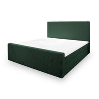 POSTEL BOXSPRING ALORIA 180x200 cm, s matrací a úložným prostorem, tmavě zelená - tmavě zelená, kompozitní dřevo/textil (180/200cm) - MASSENO