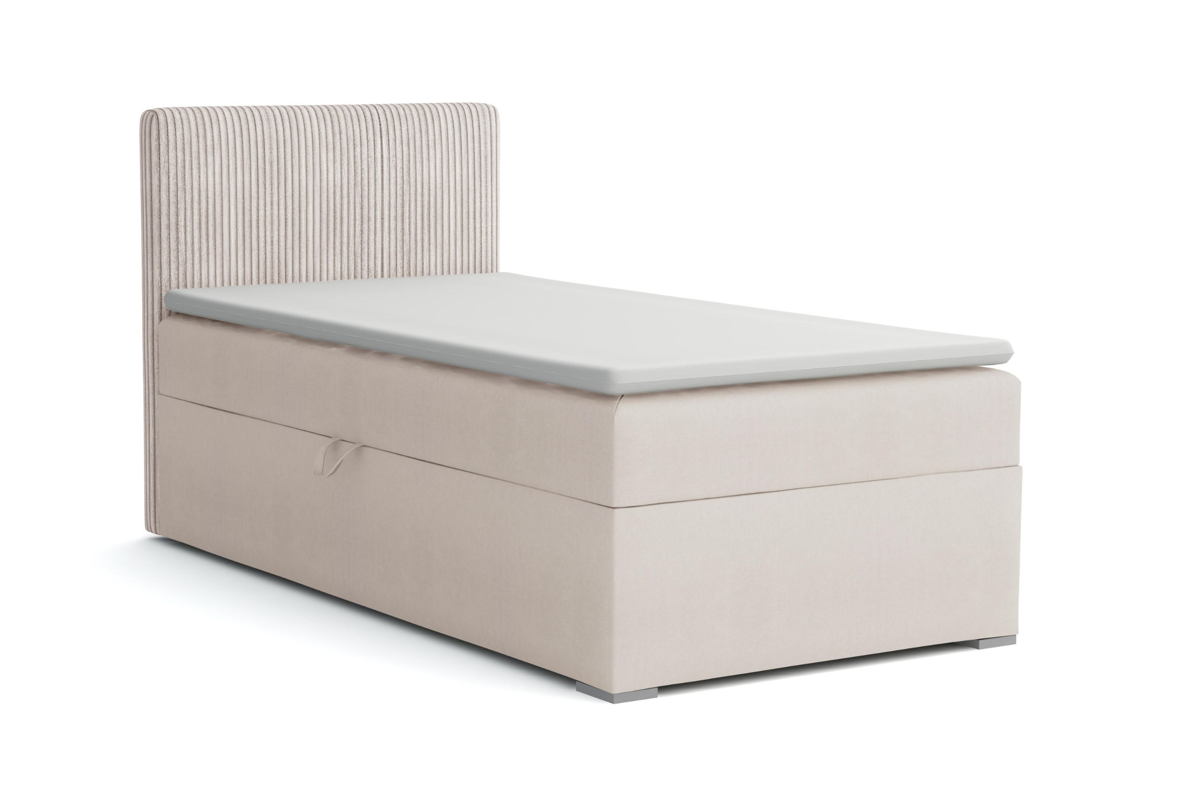 BOXBETT DON 90/200 Ecru H3 Öffnung links - Ecru, Holz/Holzwerkstoff (90/200cm) - Deine Möbel 24