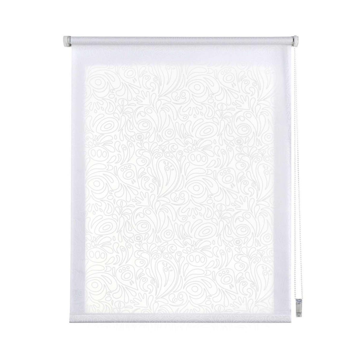ROLLO Weiß Kaschmir, 150 cm x 180 cm - Kaschmir/Weiß, Kunststoff (150/180cm) - STORESDECO