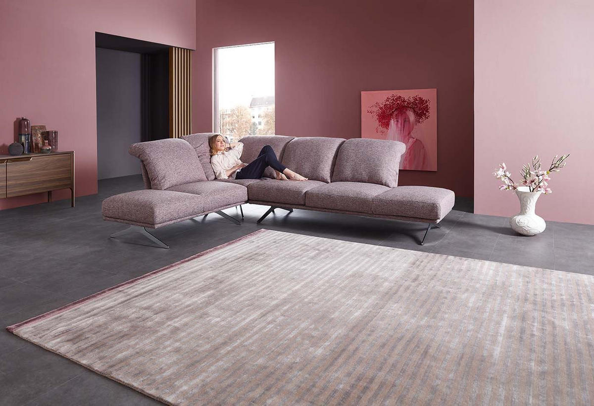 HANDWEBTEPPICH Miami 170x240 cm - Beige, Textil (170/240cm) - THEKO