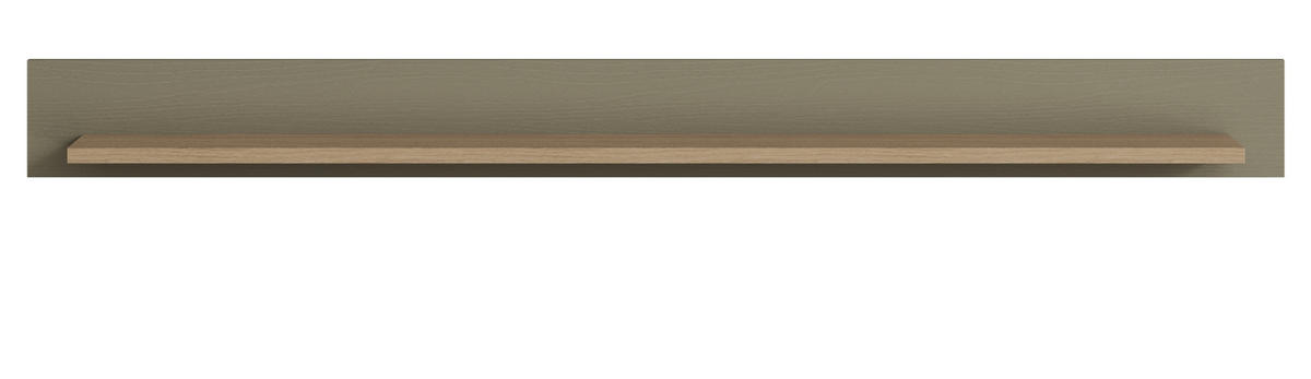 WANDBOARD Salbei grün, Eiche 180 cm, Wandregal skandinavisch - Eichefarben/Salbeigrün, Holzwerkstoff/Metall (180/17/17cm) - Furn.Design