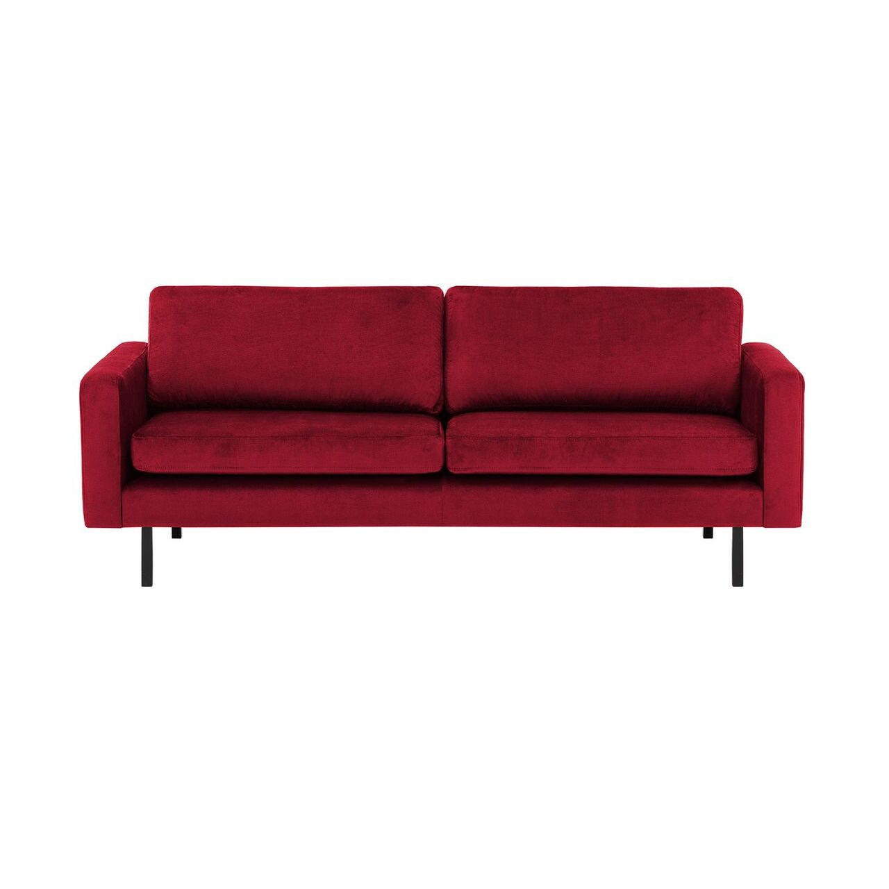 DREISITZER-SOFA Lioni-Kronos 2 - Rot, Holz/Textil (200/84/94cm)