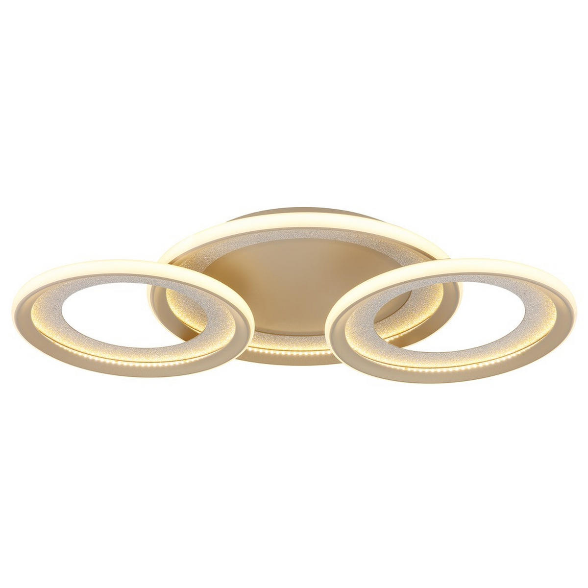 LED DECKENLEUCHTE Glitra Metall sandfarben - Bernsteinfarben, Metall (62.5/60.5/11cm) - Globo Lighting