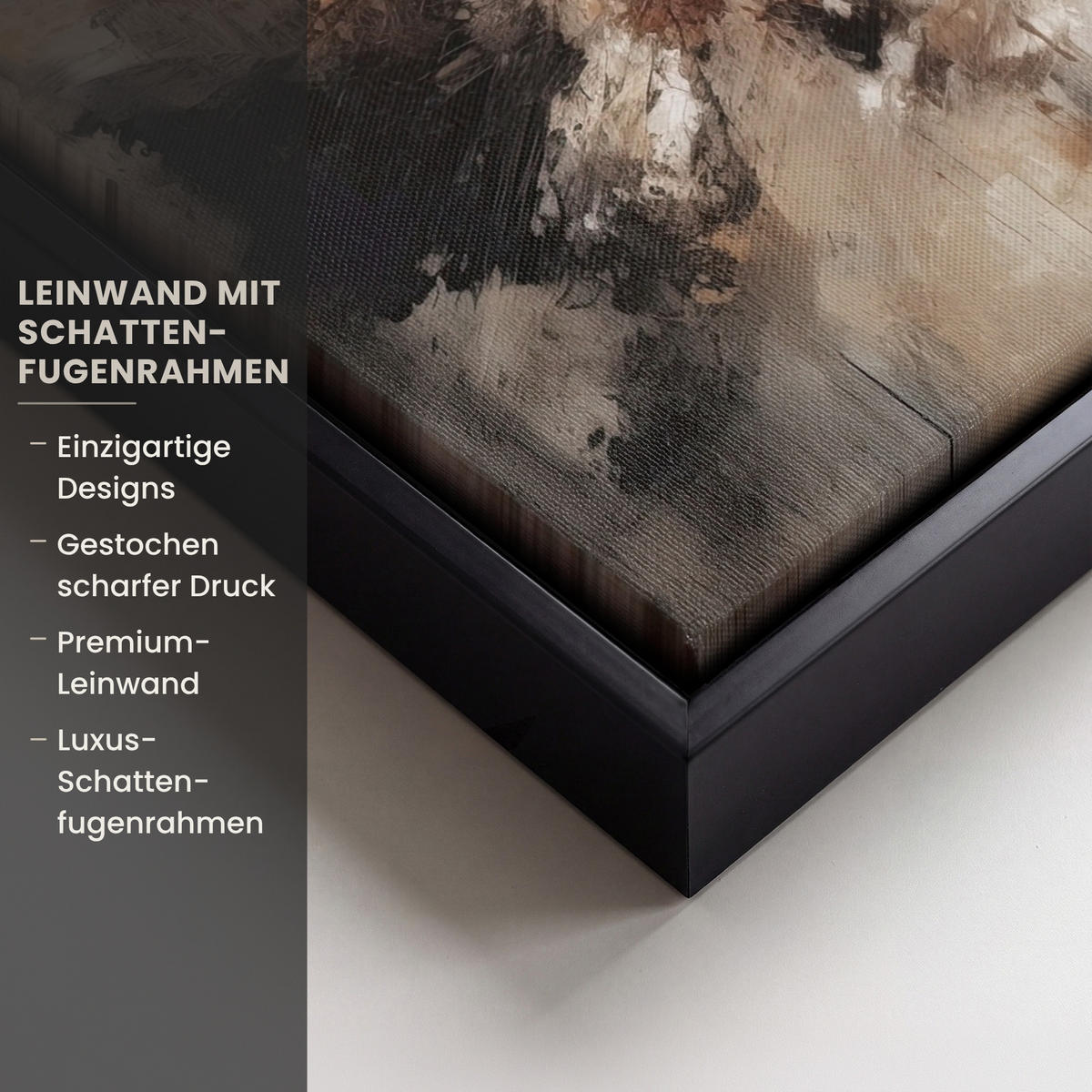 LEINWAND Bilder mit Rahmen - Farbe - Abstrakt - Beige - Kunst - 30x40 - Greige, Textil (30/40cm) - MuchoWow