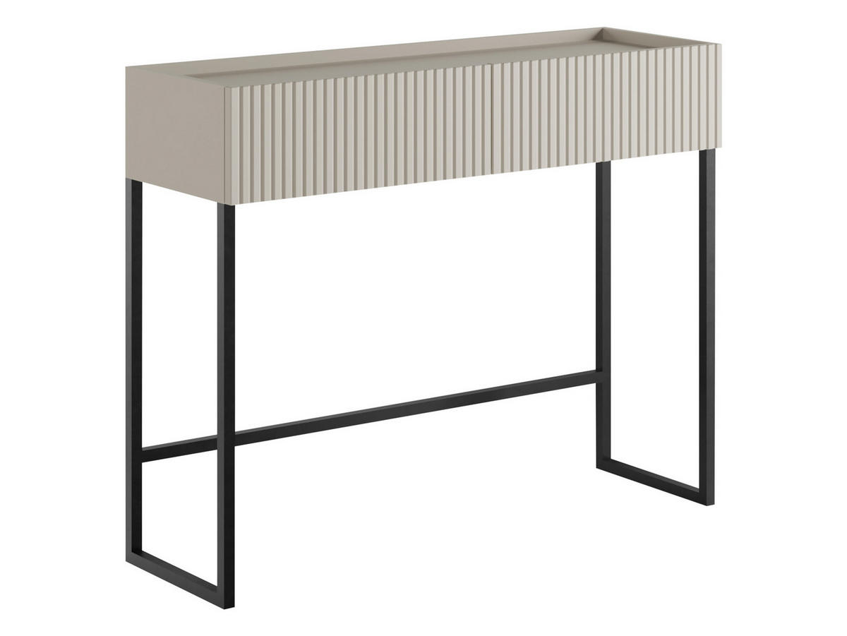 KONSOLENTISCH Como 2SZ - Kaschmir/Schwarz, Holzwerkstoff/Metall (32/100/80cm) - MIRJAN24