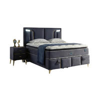 POLSTERBETTSET Elegance 150x200 Anthrazit - Anthrazit, Textil/Metall (150/200cm) - Villa Möbel