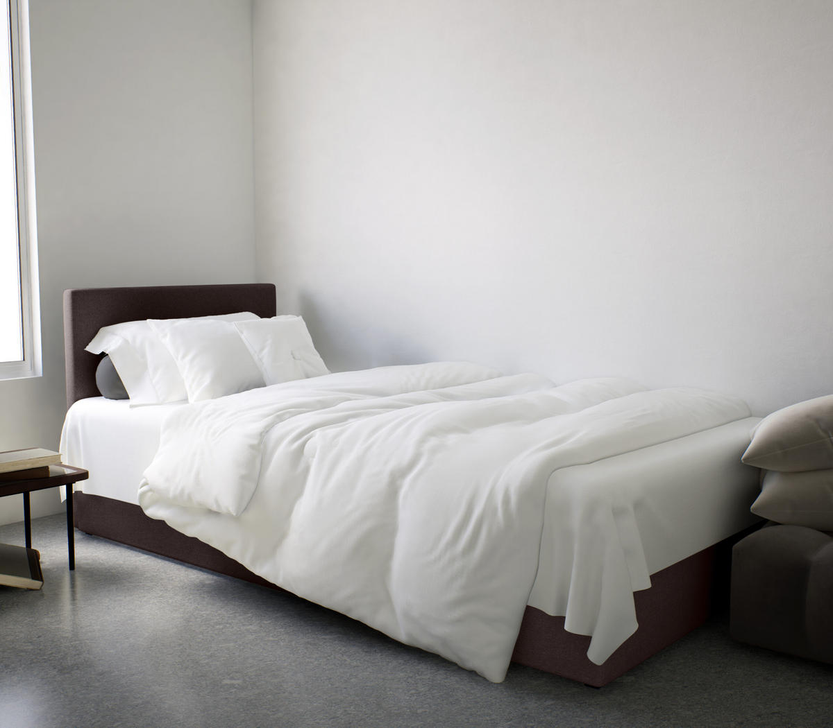 BOXBETT Verdig Mini Basic 100x200 Dunkelbraun Links - Braun, Holz (100/200cm) - Fedve