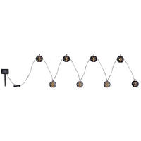 LED AUSSENLEUCHTE Solar Lichterkette Schwarz - Schwarz, Kunststoff (410/7/7cm) - Globo Lighting