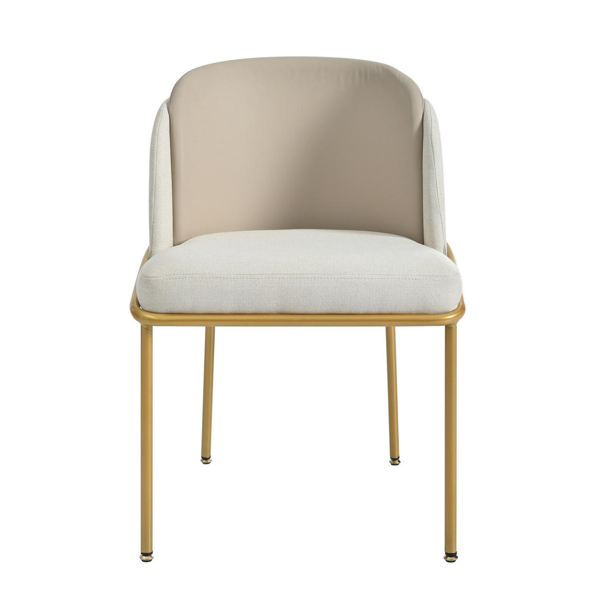 STUHL 4er-Set mit verstellbaren Füßen Sitzfläche 44,5x50,8 cm Beige - Beige, Metall (55/85/55.2cm) - Meubliv