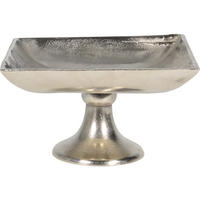 SCHALE Brush - Silber - 24/24/13 cm - Silberfarben, Metall (13cm) - Lesli Living