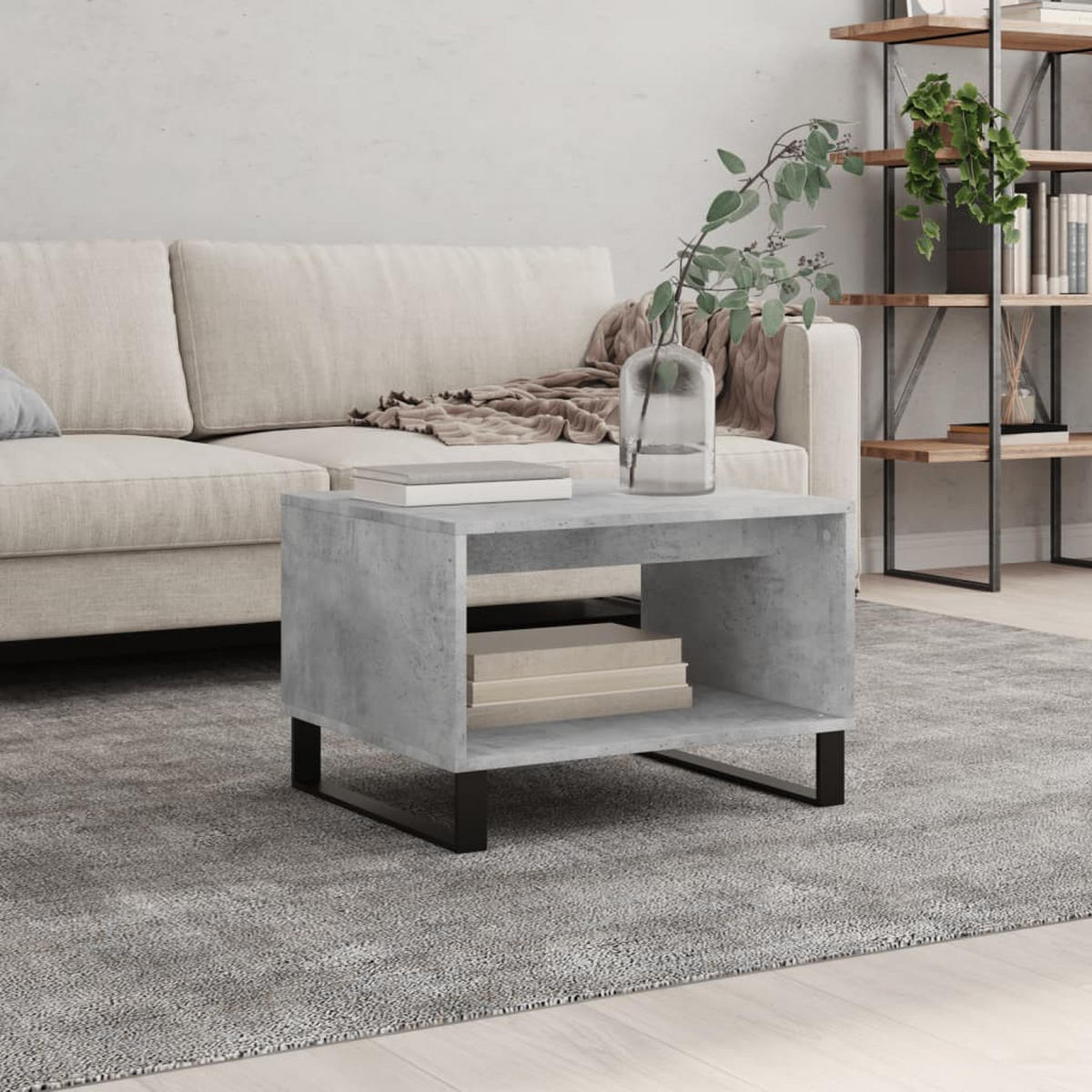 COUCHTISCH Betongrau 60x50x40 cm Holzwerkstoff - Grau, Holzwerkstoff (50/60/40cm) - furnicato