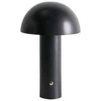 KABELLOSE LED Tischlampe mit Dimmer Metall Schwarz Bojo - Schwarz, Metall (14/14/25cm) - Beliani