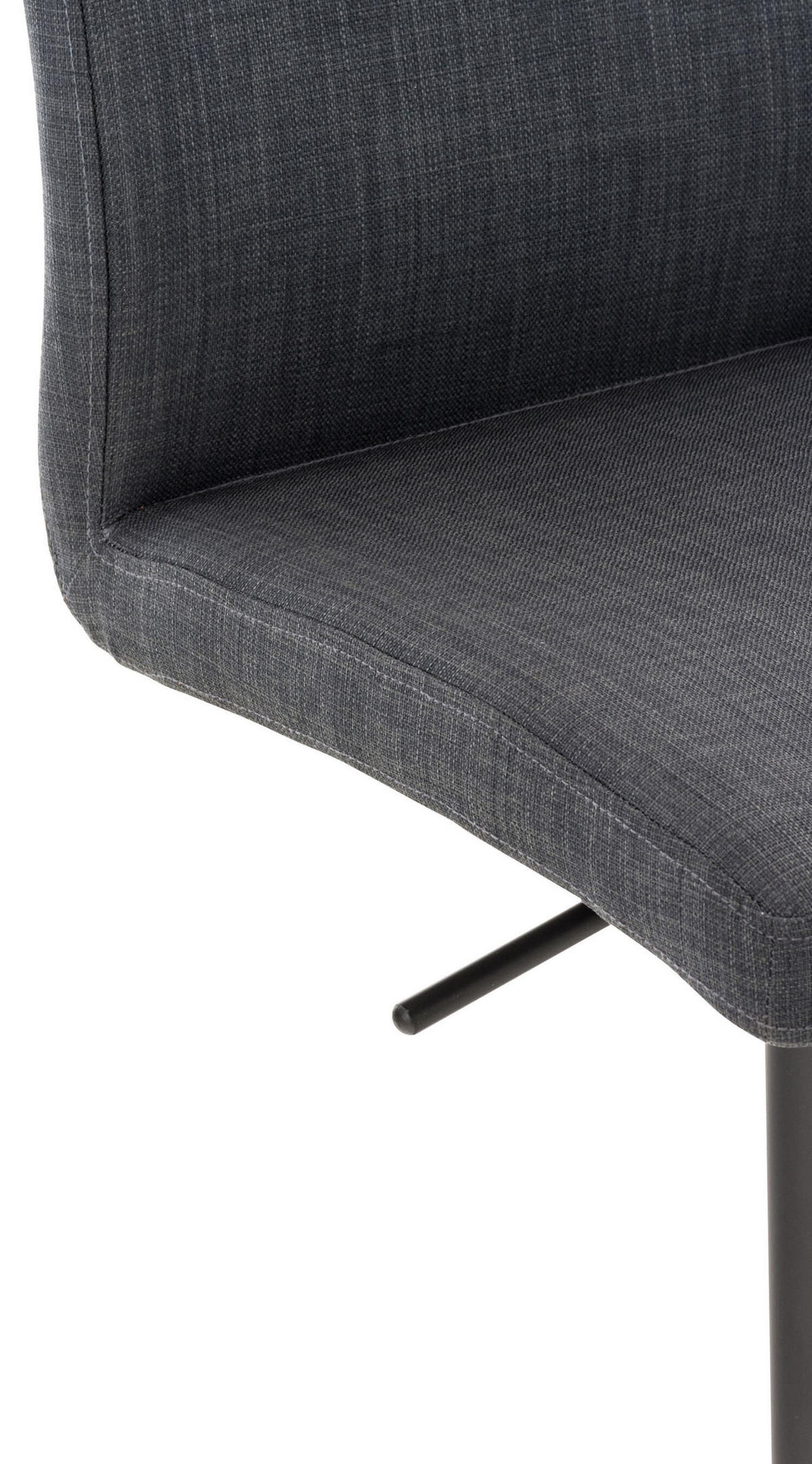 BARHOCKER Cathy, Gestell schwarz, Stoff Dunkelgrau - Dunkelgrau/Schwarz, Textil/Metall (40/100/49cm) - TPFLiving