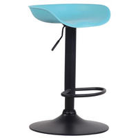 BARHOCKER Kunststoff blau - Blau/Schwarz, Kunststoff/Metall (52/67/43cm) - CLP