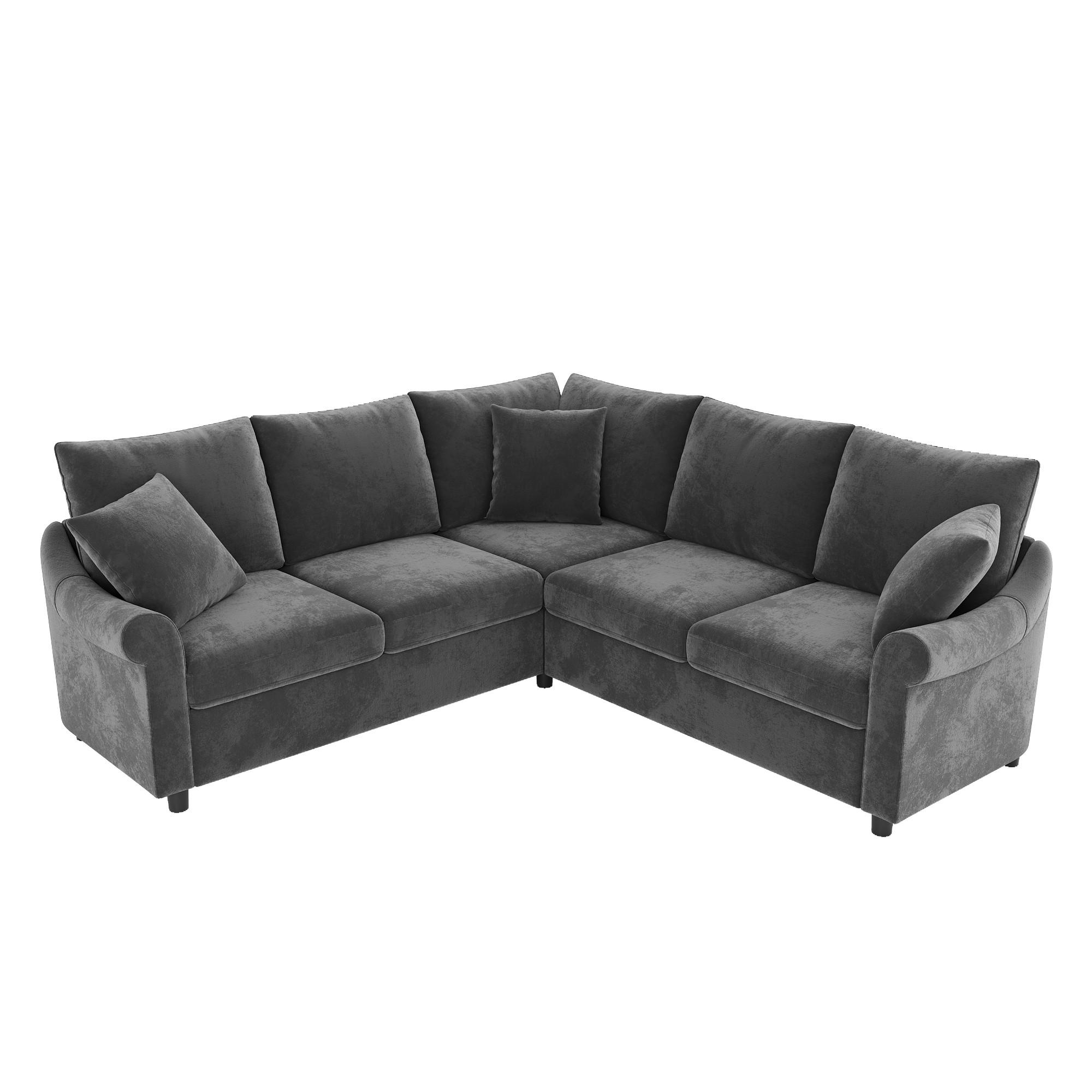 ComfortXL Ecksofa Grau 217x217 cm