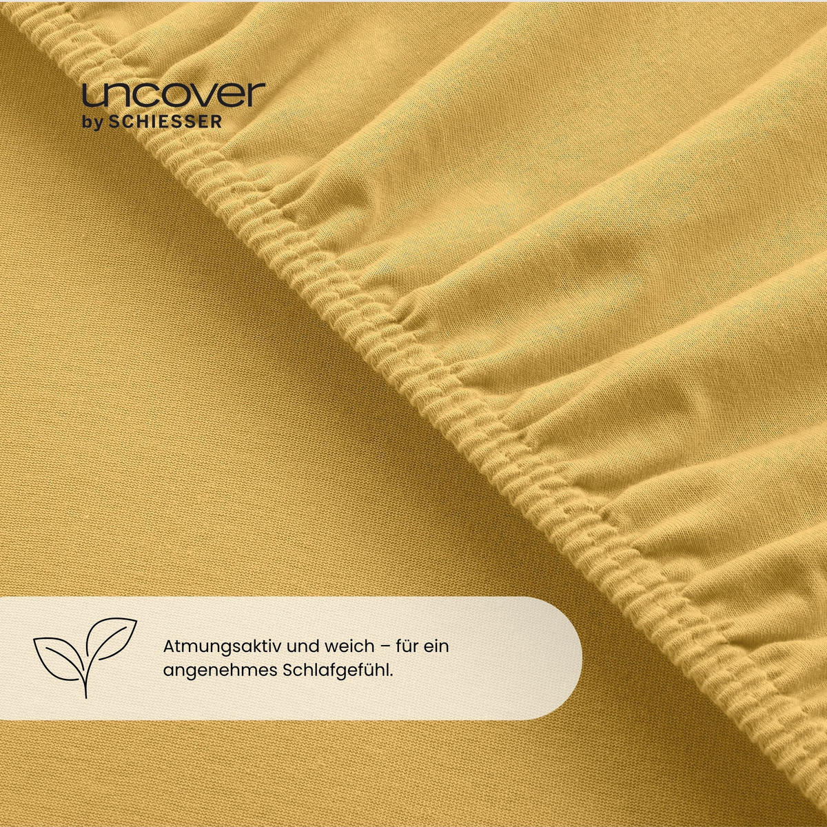 SPANNBETTLAKEN New Jersey - 100% Baumwolle - 100x200 cm - Senf - Hellbraun, Textil (100/200cm) - Uncover by Schiesser