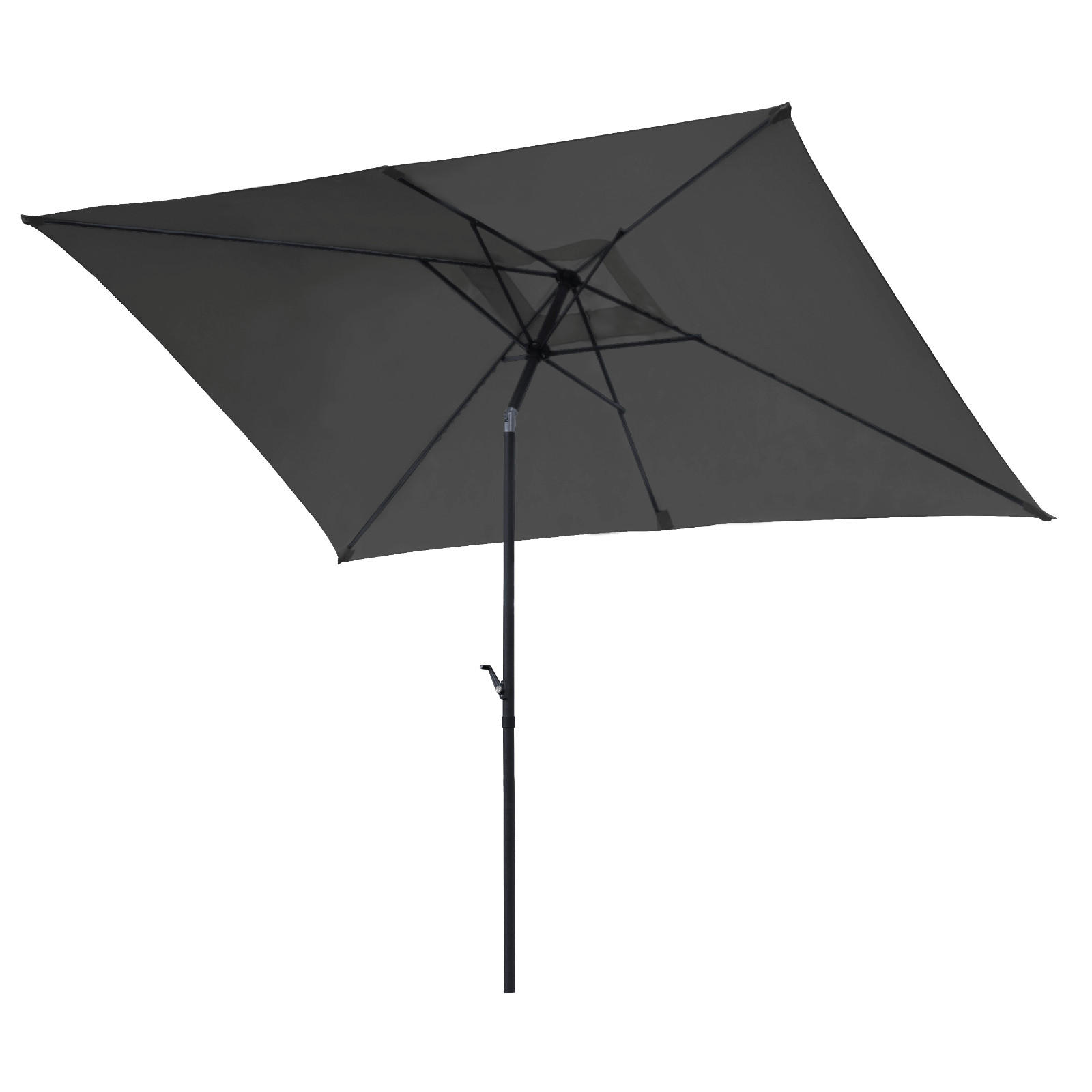 SONNENSCHIRM rechteckig 3x2m - Dunkelgrau, Textil (200/300cm) - SVITA