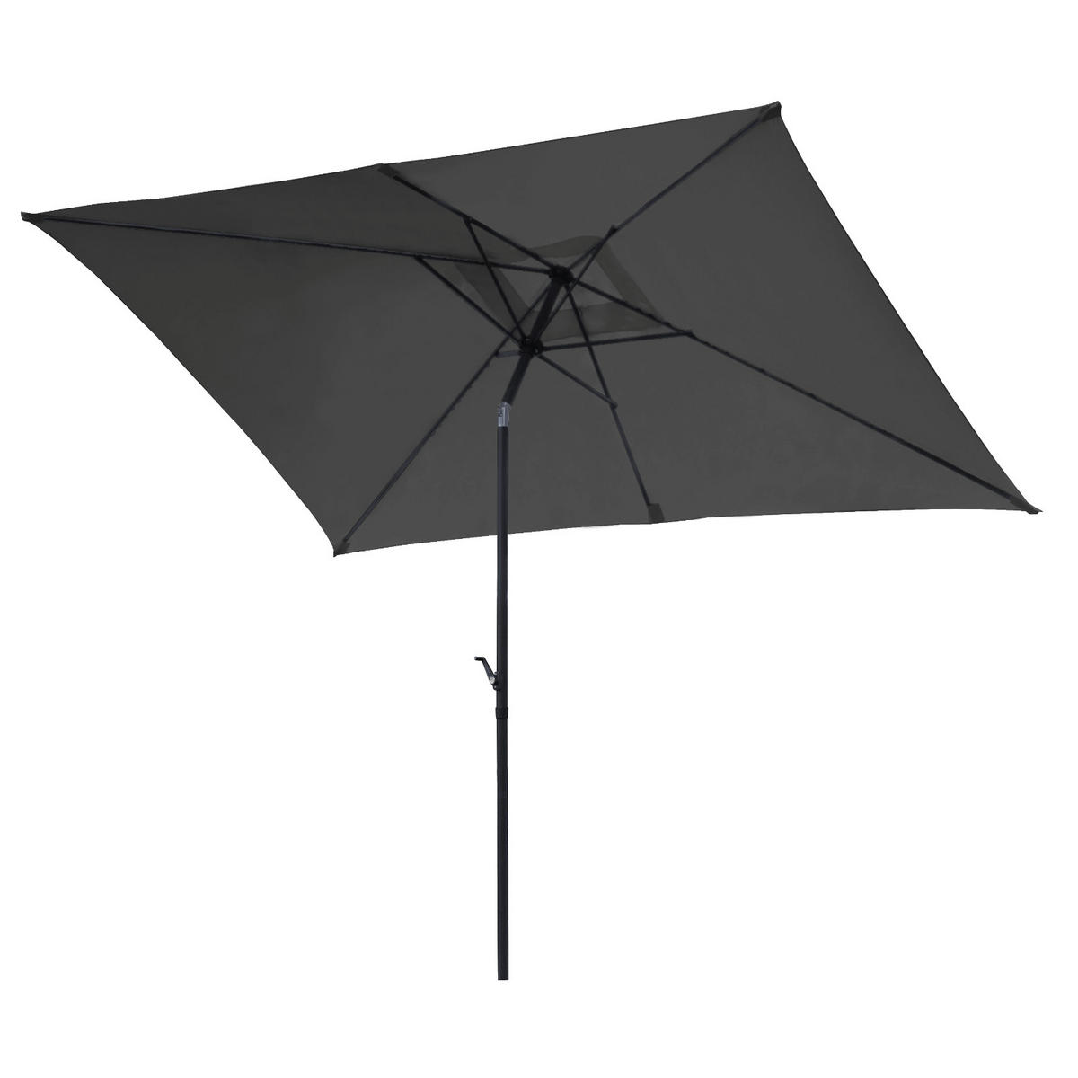 SONNENSCHIRM rechteckig 3x2m - Dunkelgrau, Textil (200/300cm) - SVITA
