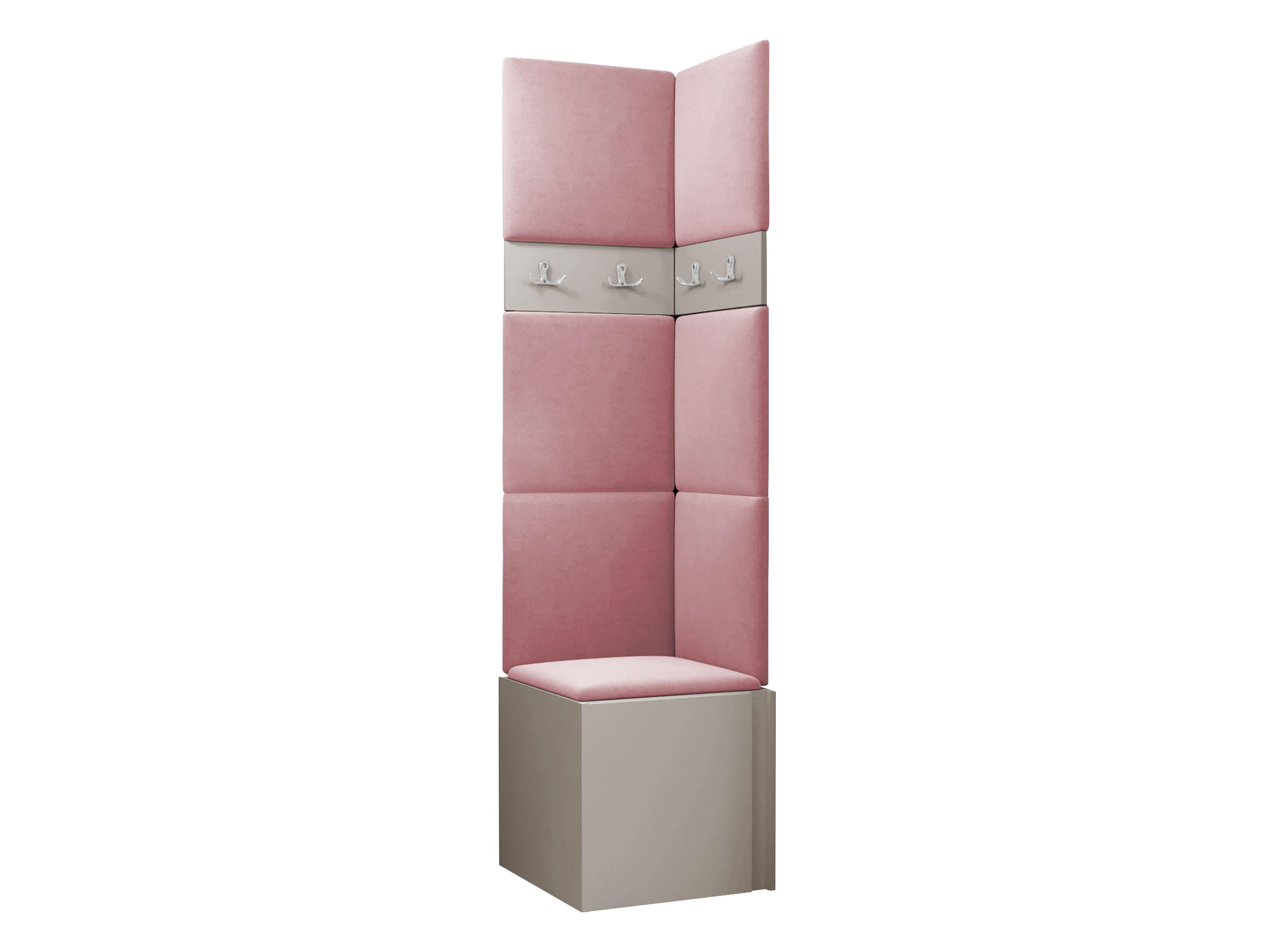 GARDEROBEN-SET Orion XXI - Kaschmir/Rosa, Holzwerkstoff/Kunststoff (42/186/46cm) - MIRJAN24