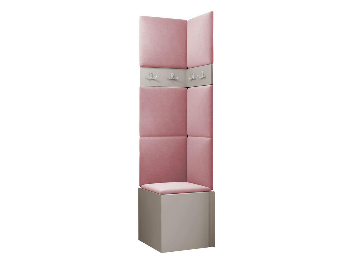 GARDEROBEN-SET Orion XXI - Kaschmir/Rosa, Holzwerkstoff/Kunststoff (42/186/46cm) - MIRJAN24