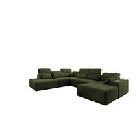 ECKSOFA Multifunktional Mindy X Stoff Verita Dunkelgrün Rechts - Dunkelgrün, Holz/Textil (359/300cm) - Kaiser Möbel