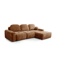 ECKSOFA Argos In Vibe - Rotbraun, Holzwerkstoff/Textil (267/170cm) - Fun Möbel