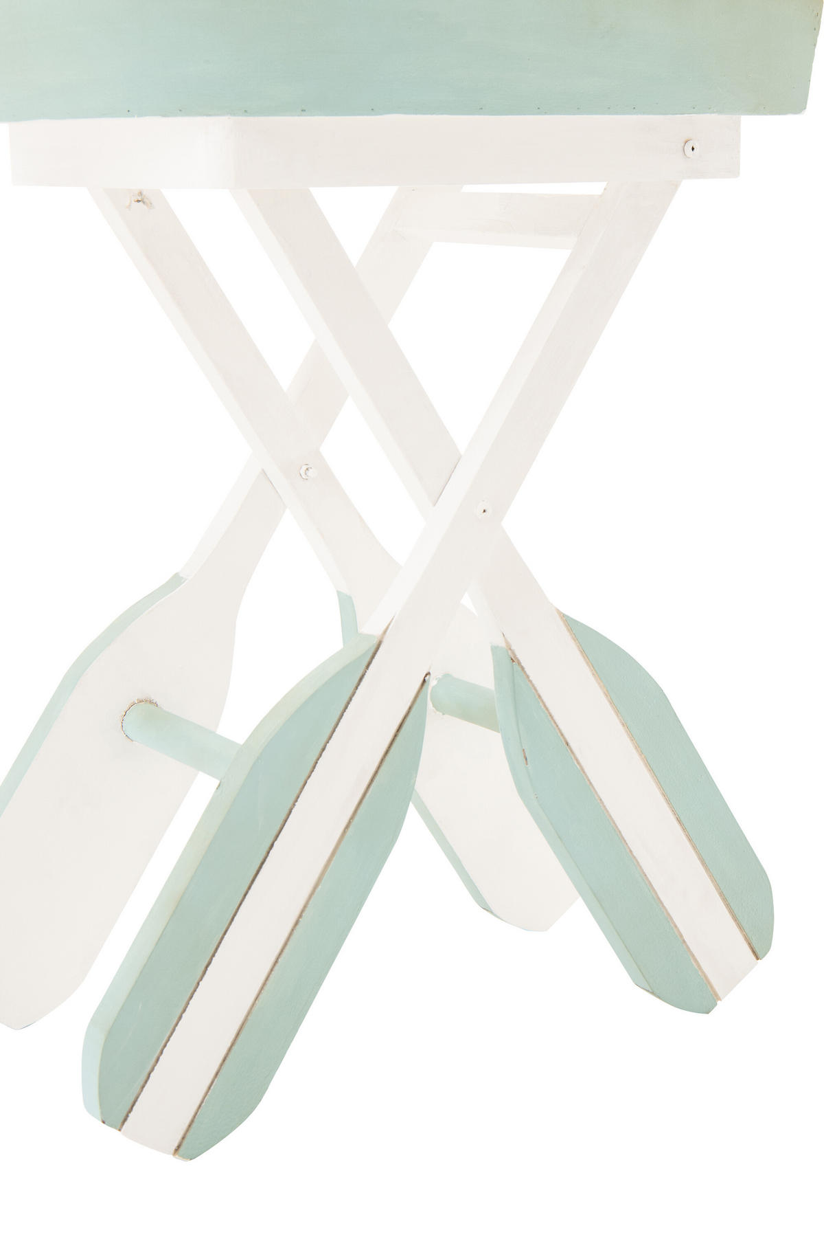 BEISTELLTISCH BOOT GESTREIFT Blau - Blau, Holz (64/41.2/73.5cm) - J-Line