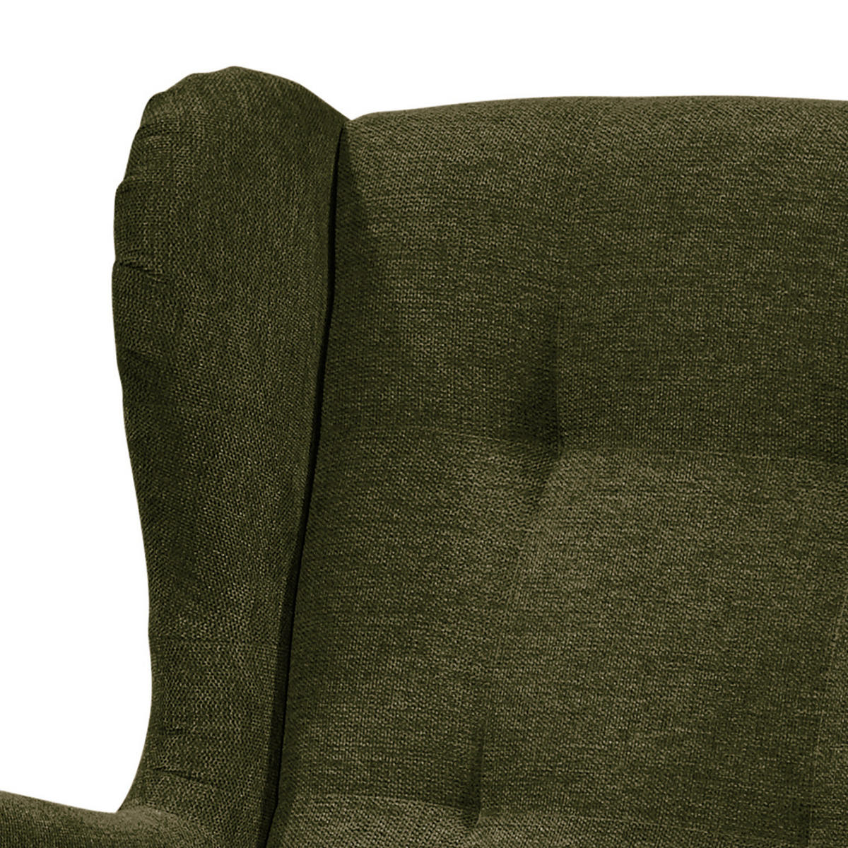 SESSEL - Schwarz/Olivgrün, Holzwerkstoff/Buchenholz (78/102/98cm) - home24