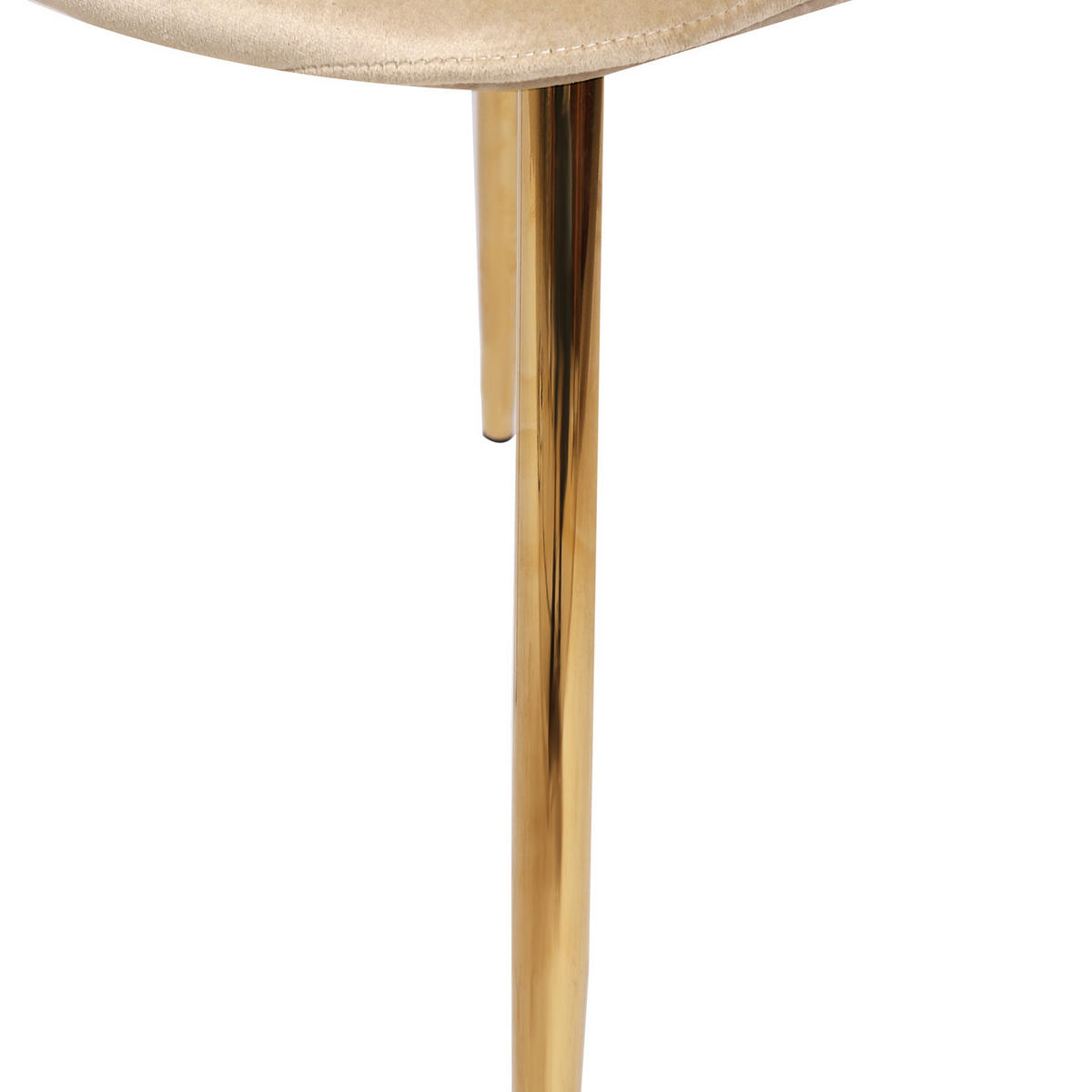 ESSZIMMERSTUHL-SET - Samt - Beige, Textil/Metall (45/86/54cm) - home24