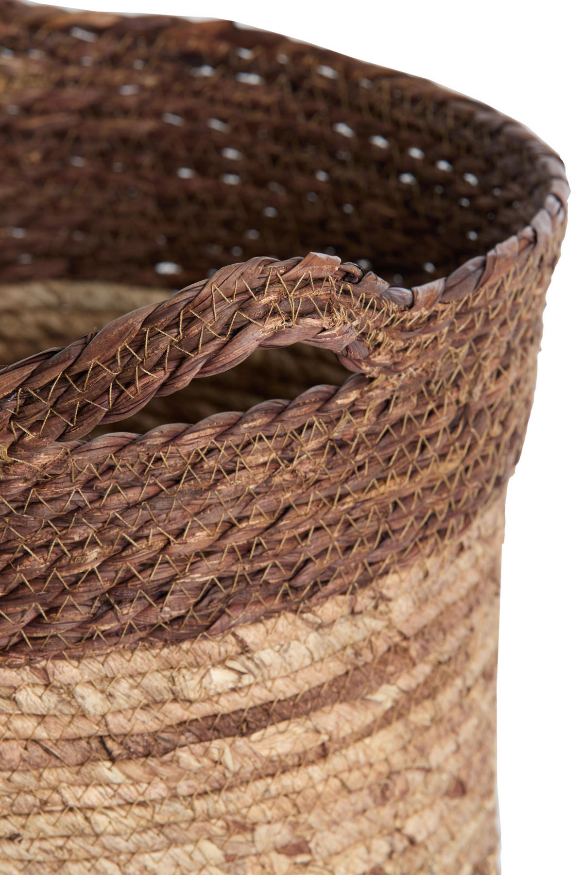 KORB Kilkee Rot Ø40/40 cm 3er-Set - Braun, Naturmaterialien (40/40/40cm) - Light & Living
