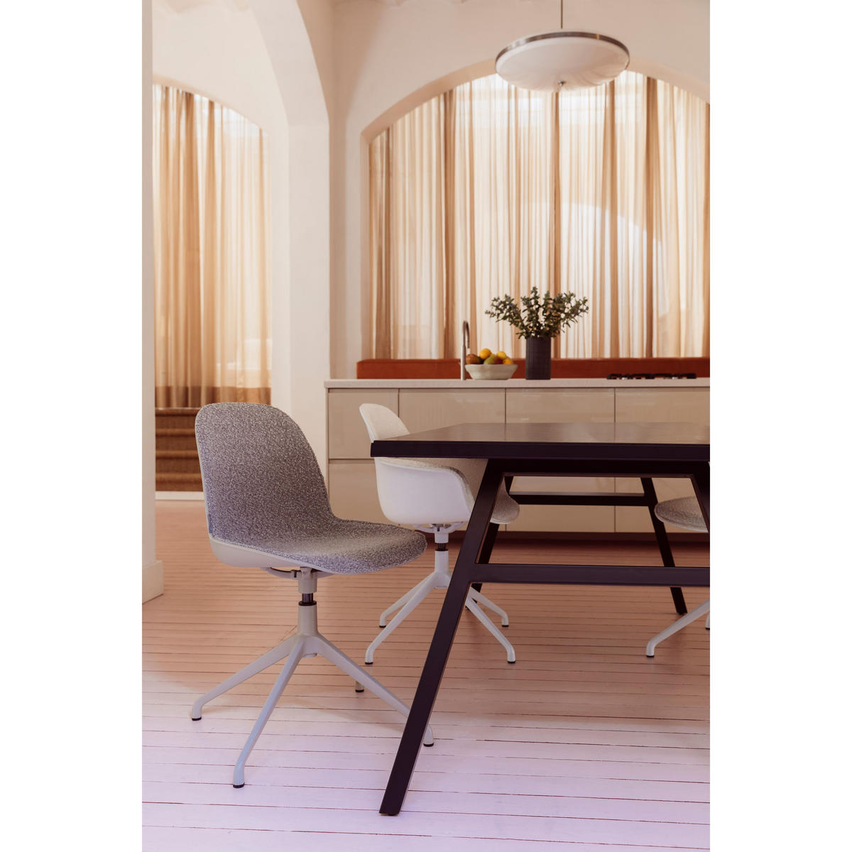 ESSZIMMERSTUHL Albert Kuip Swivel Taupe - 2 er Set - Taupe, Textil (45/83.6/52cm) - Zuiver