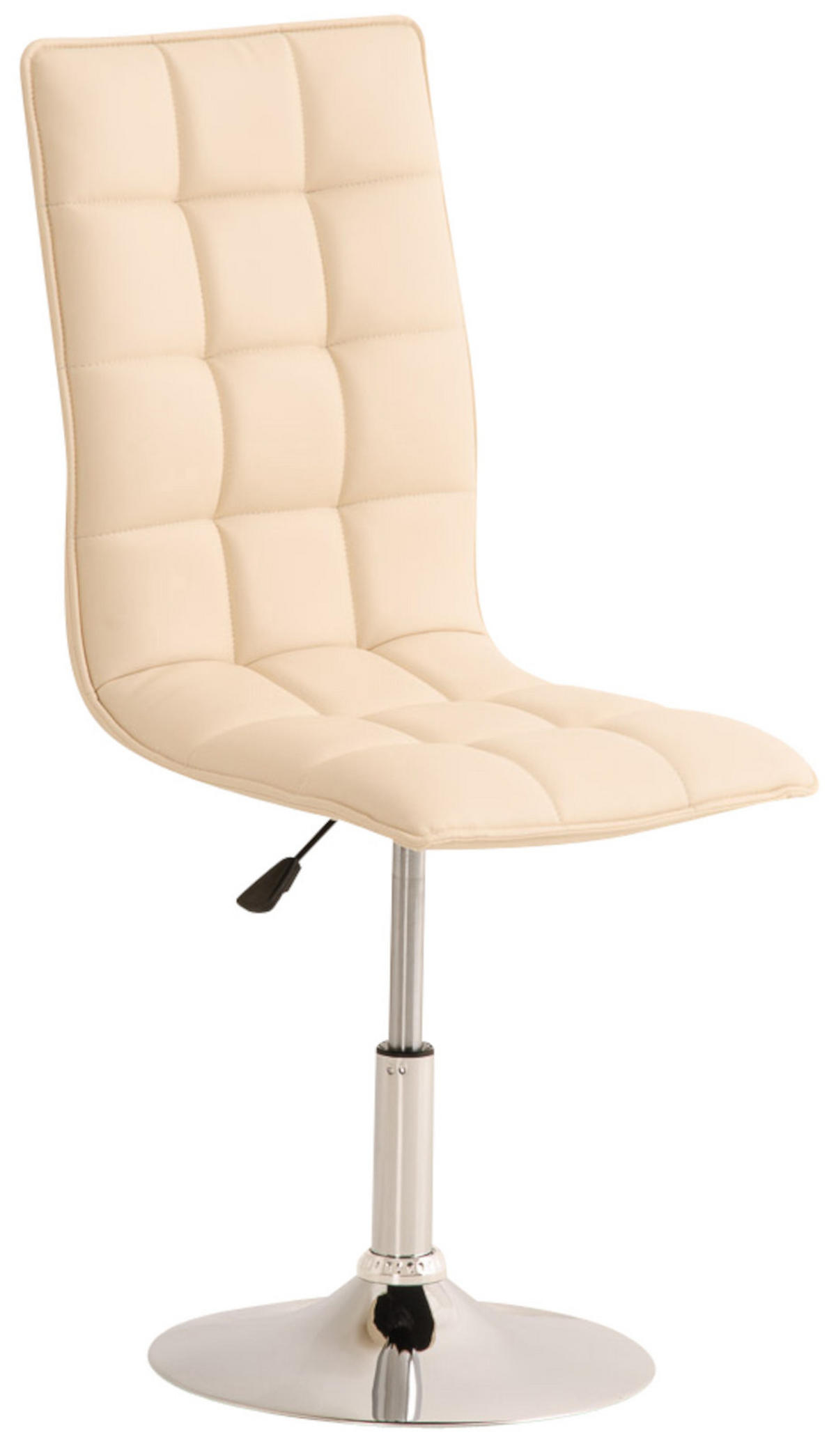 DREHSTUHL 2er Set Lederlook creme - Chromfarben/Creme, Textil/Metall (43/90/56cm) - CLP