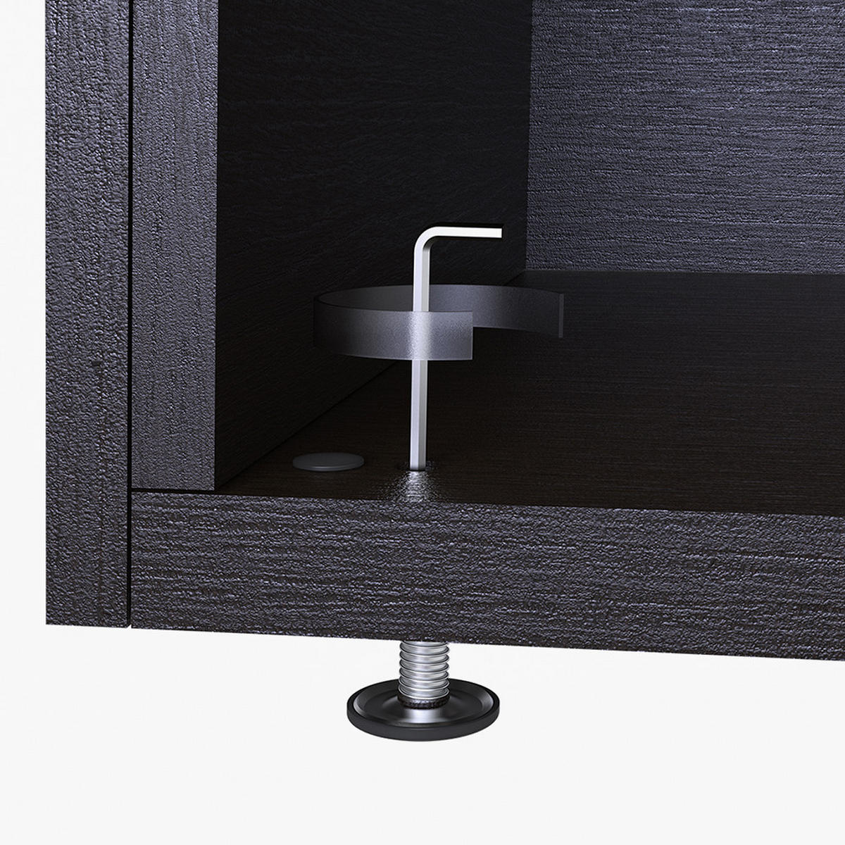 WASCHMASCHINENSCHRANK Serie 2 67cm Breit, 145cm Hoch - Schwarz, Holzwerkstoff (67/145/67cm)